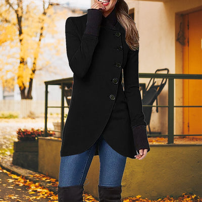 Paula - Asymmetrical Button-Up Winter Jacket