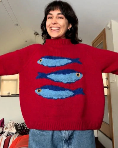 Lucie - Vibrant Fish Knit