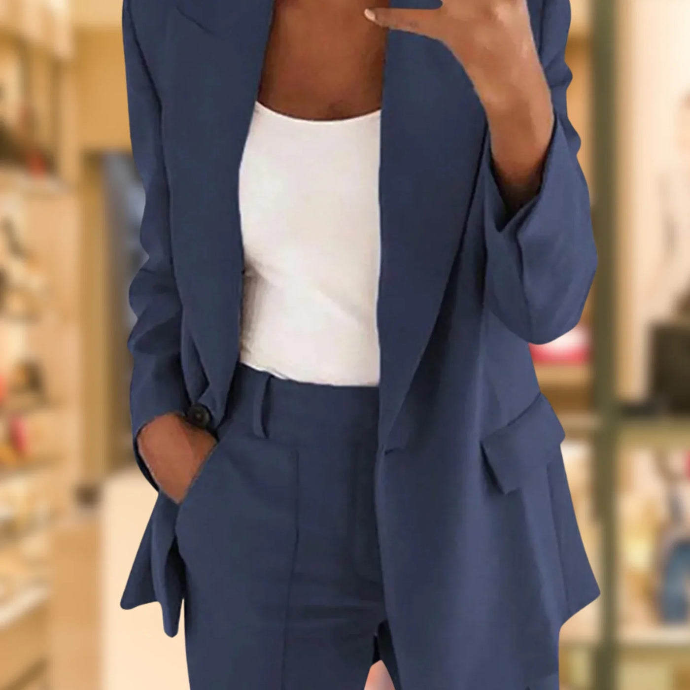 Roseann - Lapel Slimming Suit Set
