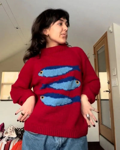Lucie - Vibrant Fish Knit