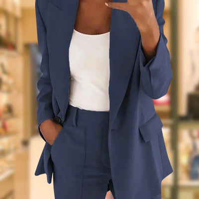 Roseann - Lapel Slimming Suit Set
