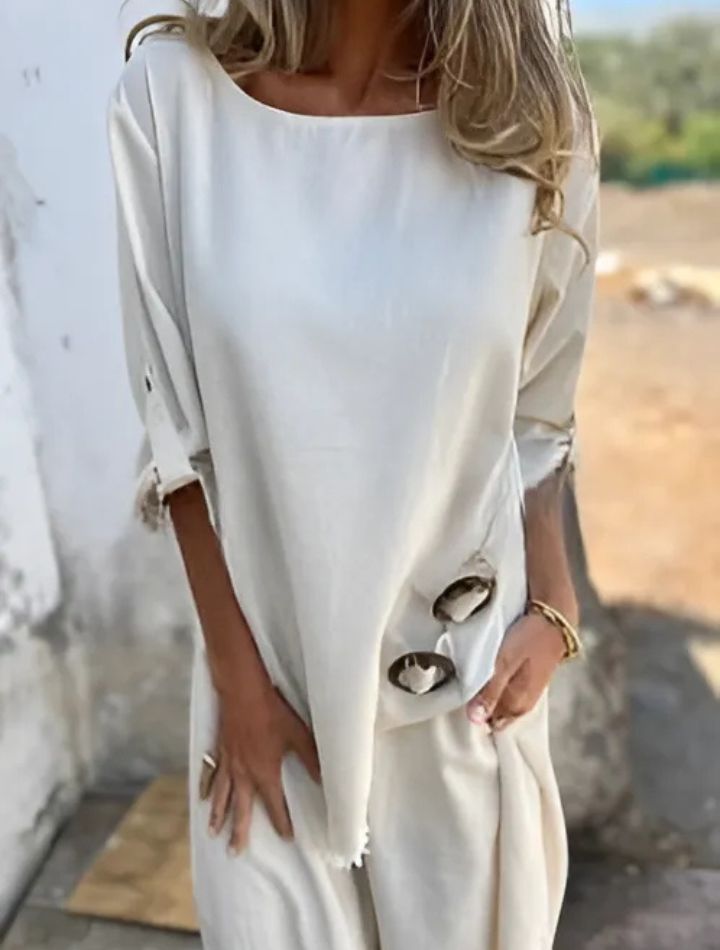 Edith – Relaxed Button-Detail Set