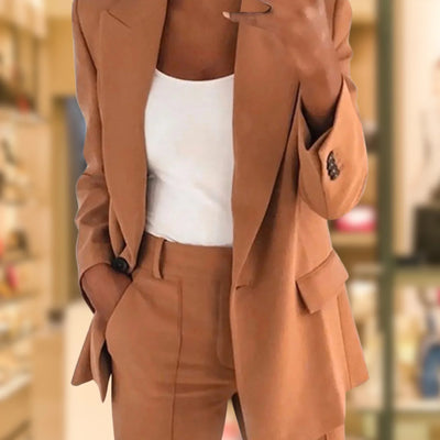 Roseann - Lapel Slimming Suit Set