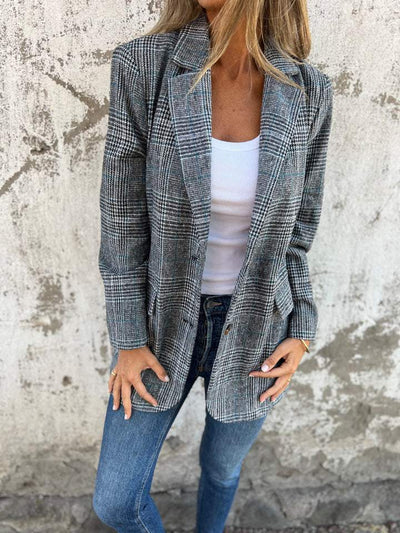 Trish - Casual Checked Blazer