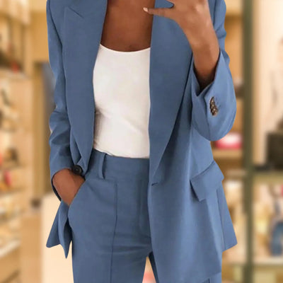 Roseann - Lapel Slimming Suit Set