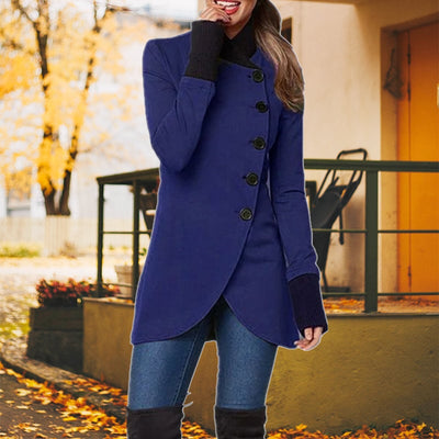 Paula - Asymmetrical Button-Up Winter Jacket