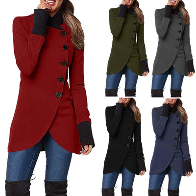 Paula - Asymmetrical Button-Up Winter Jacket