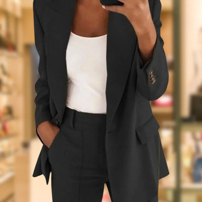 Roseann - Lapel Slimming Suit Set