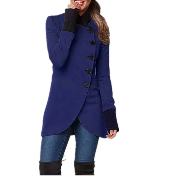 Paula - Asymmetrical Button-Up Winter Jacket