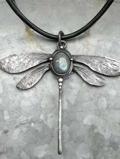 Isla - Vintage Dragonfly Moonstone Necklace