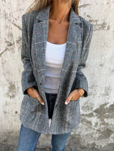 Trish - Casual Checked Blazer