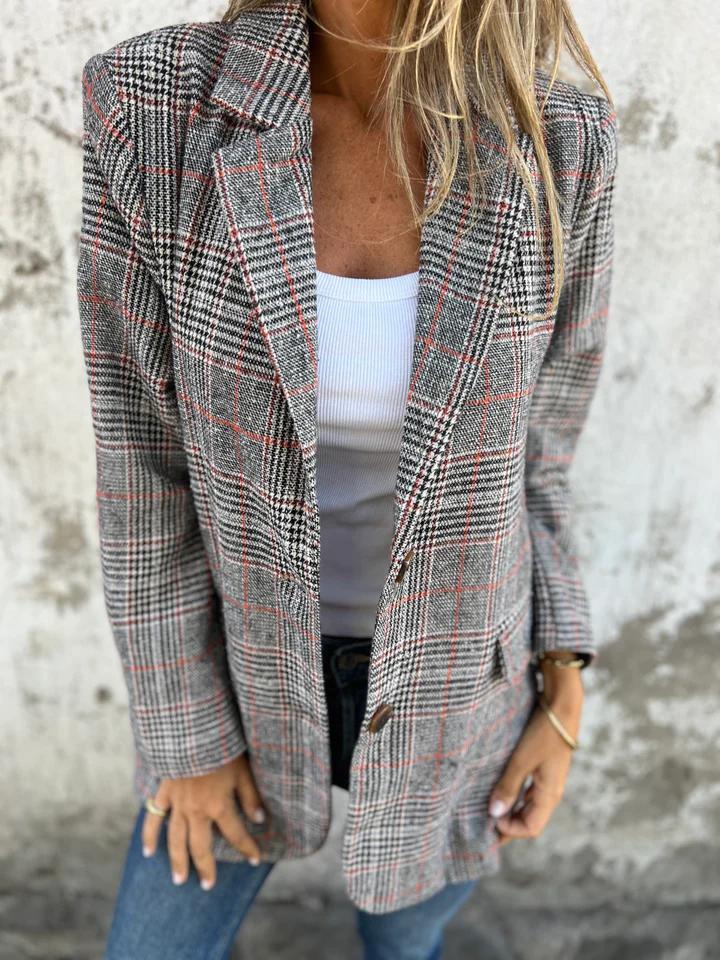 Trish - Casual Checked Blazer
