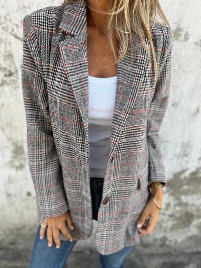 Trish - Casual Checked Blazer