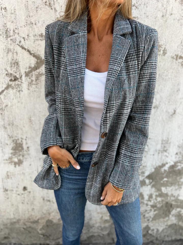 Trish - Casual Checked Blazer