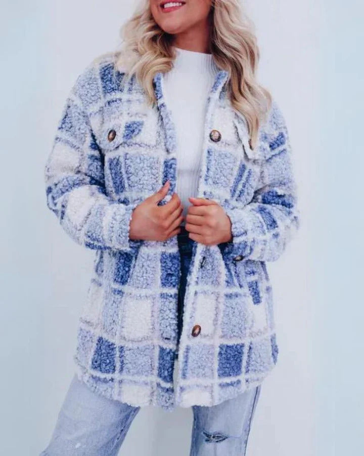 Elsie - Cosy Plaid Jacket
