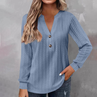 Kylie - Textured Button Henley