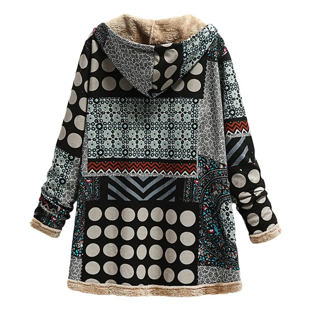 Martha – Quilted Patch Hooded Coat