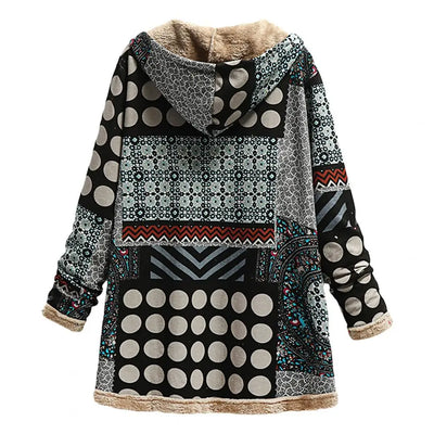 Martha – Quilted Patch Hooded Coat