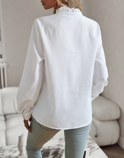 SHANNON – Ruffled Button-Up Blouse