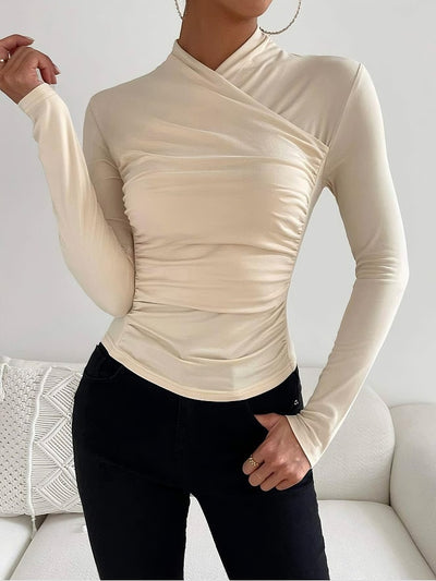 Rachel - Sleek Lines Draped Top
