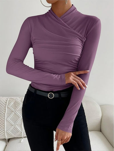 Rachel - Sleek Lines Draped Top