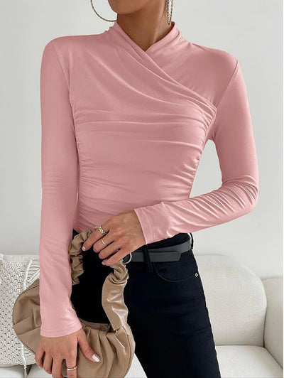 Rachel - Sleek Lines Draped Top