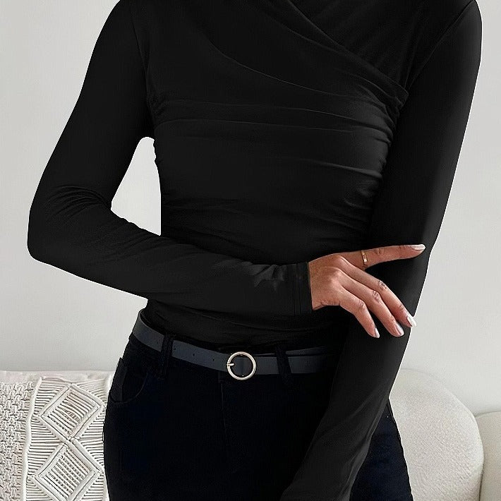 Rachel - Sleek Lines Draped Top