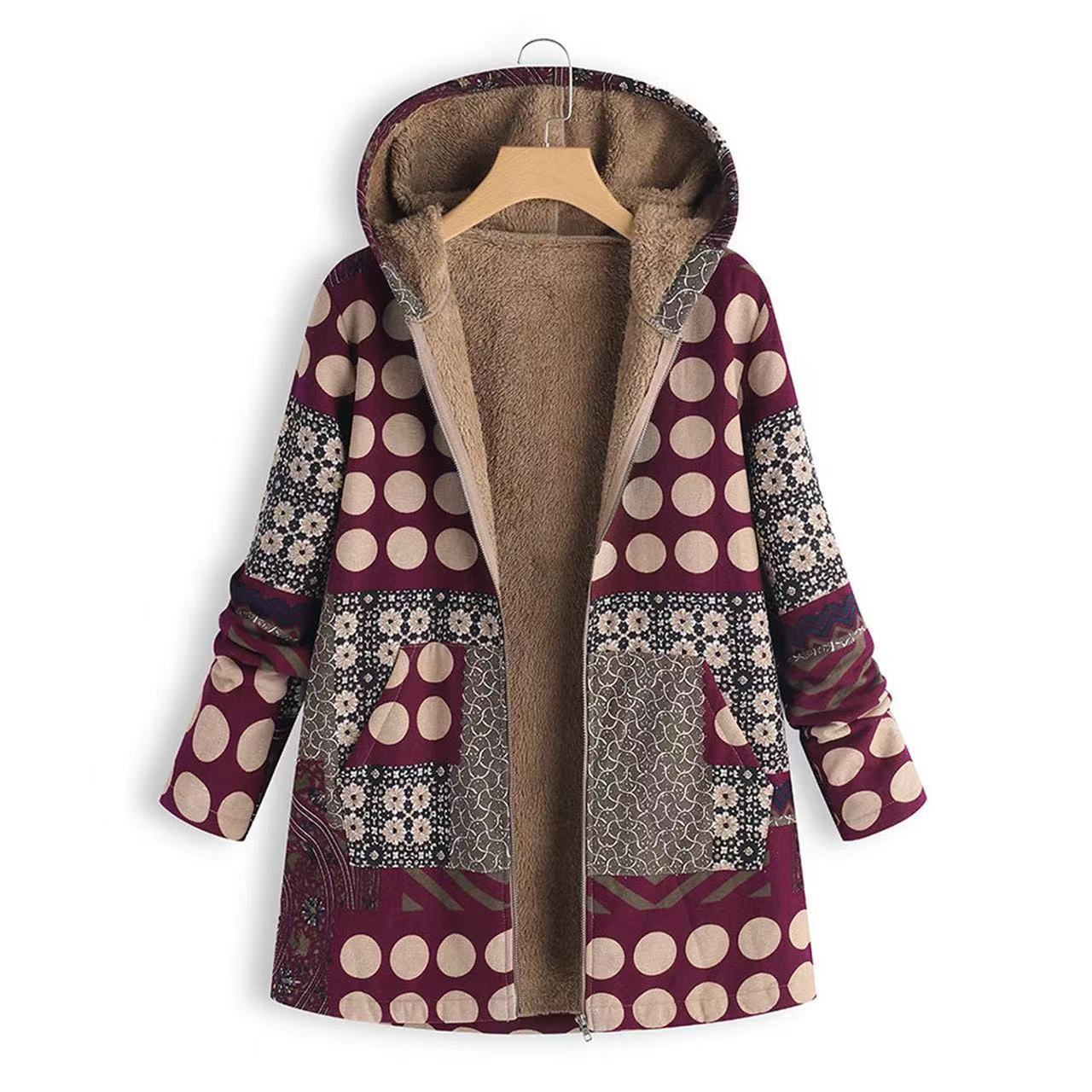 Martha – Quilted Patch Hooded Coat
