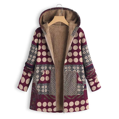 Martha – Quilted Patch Hooded Coat