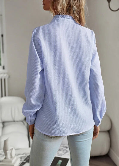 SHANNON – Ruffled Button-Up Blouse