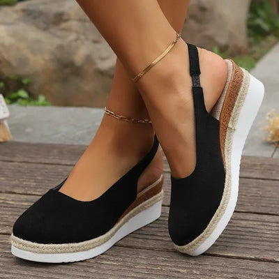 Leona - Casual Slingback Wedge