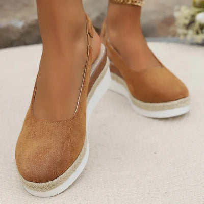 Leona - Casual Slingback Wedge