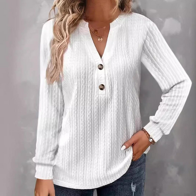 Kylie - Textured Button Henley