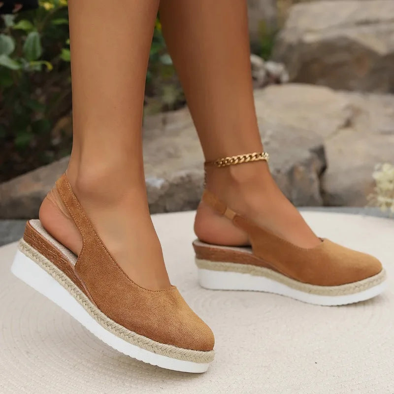 Leona - Casual Slingback Wedge