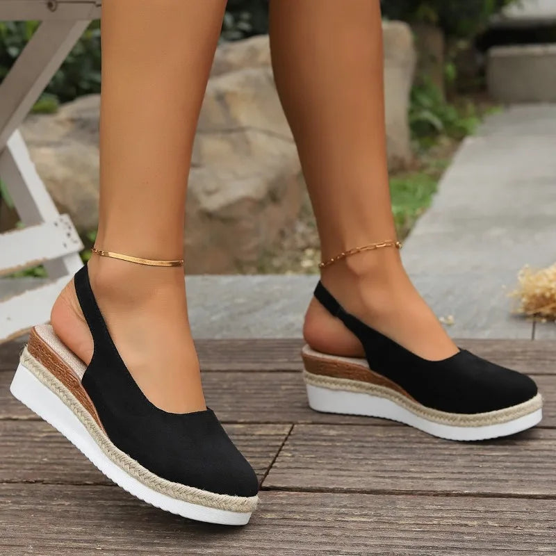 Leona - Casual Slingback Wedge