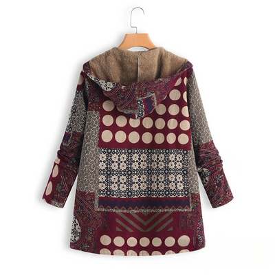 Martha – Quilted Patch Hooded Coat
