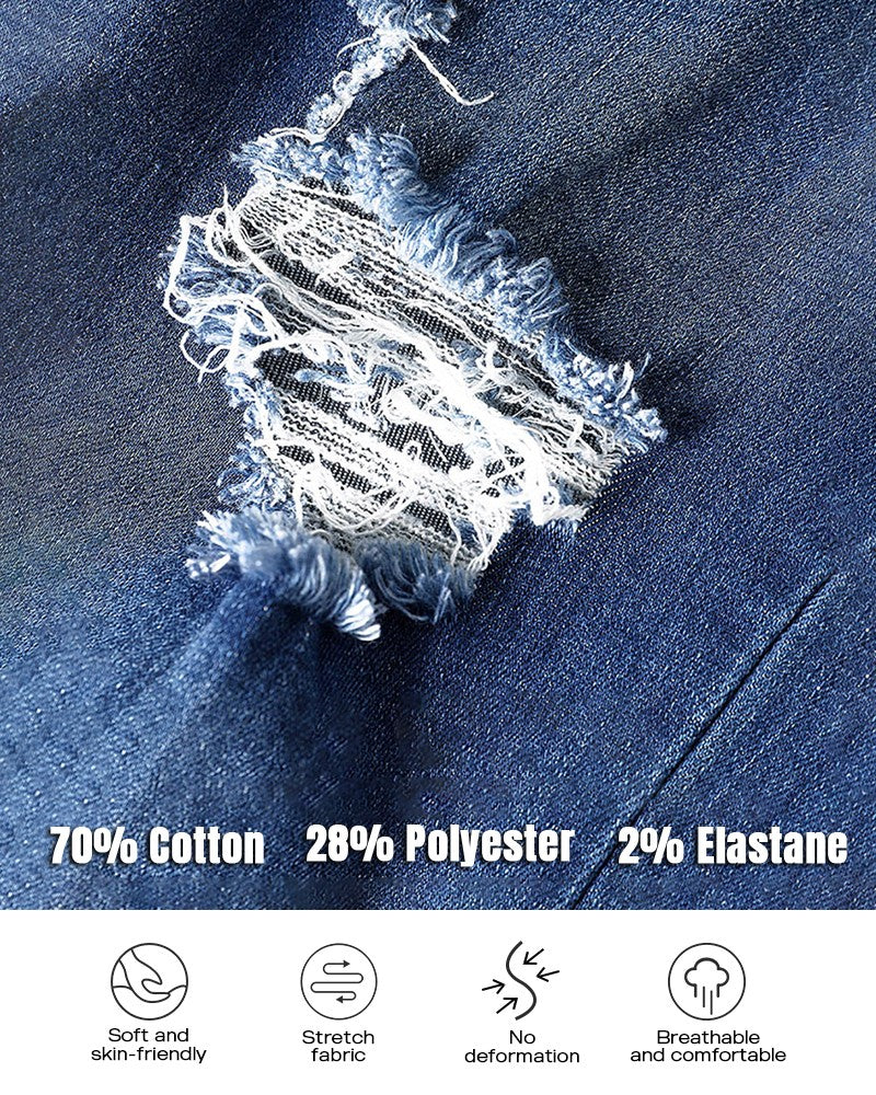 Lydia – Buttoned Cutout Denim Jeans