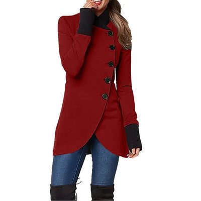 Paula - Asymmetrical Button-Up Winter Jacket