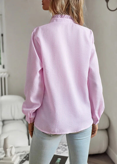 SHANNON – Ruffled Button-Up Blouse