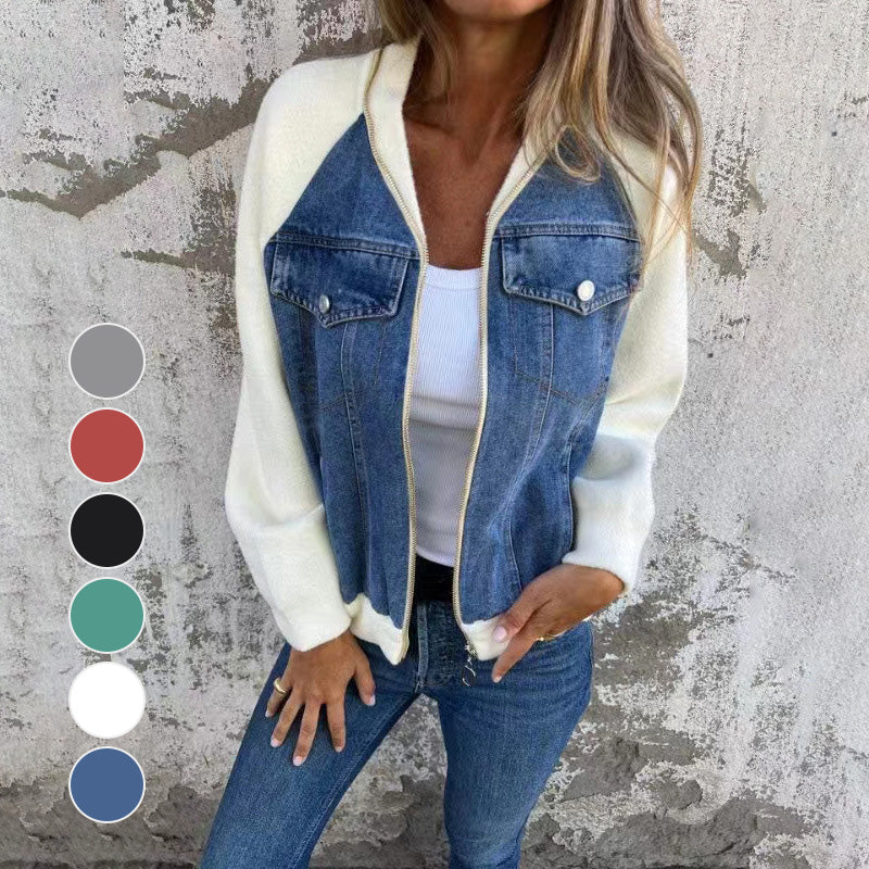 Marcia - Denim Knit Jacket