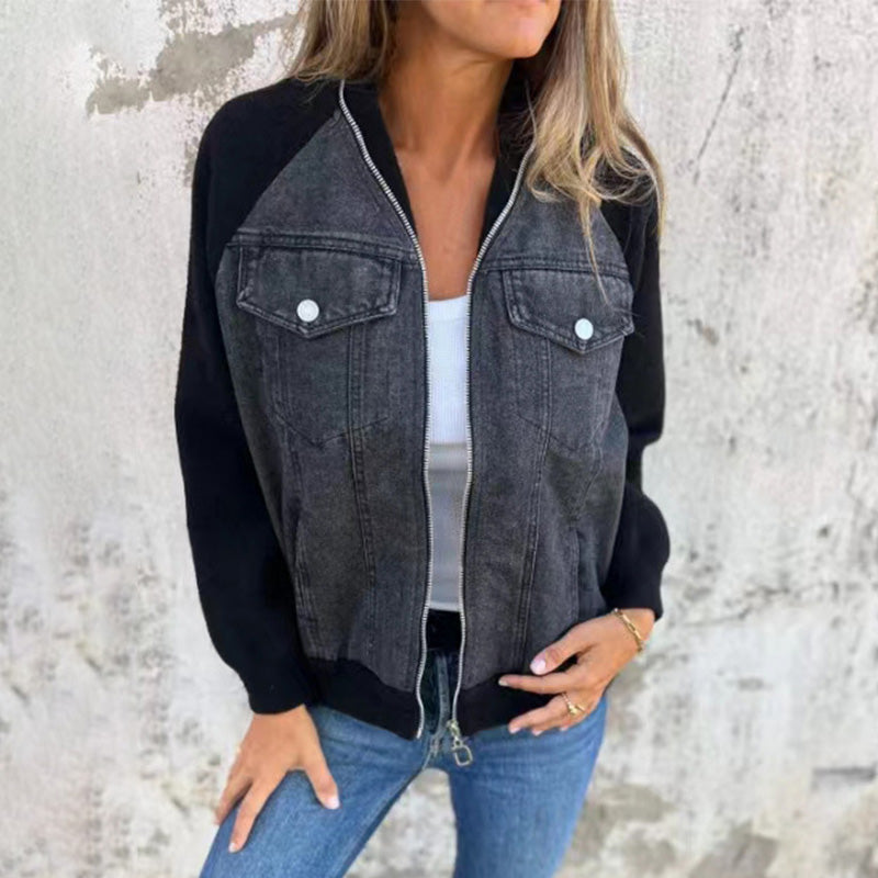 Marcia - Denim Knit Jacket